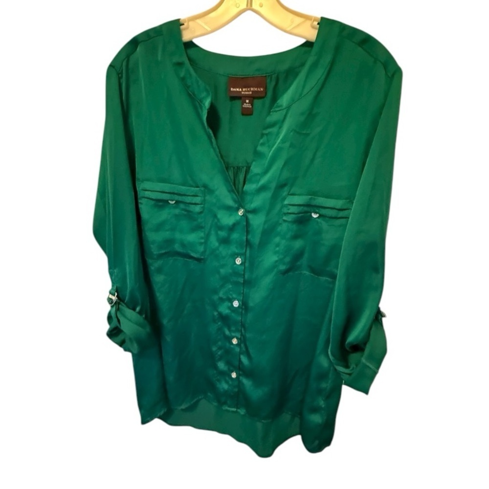 Dana Buchman Woman Green Blouse